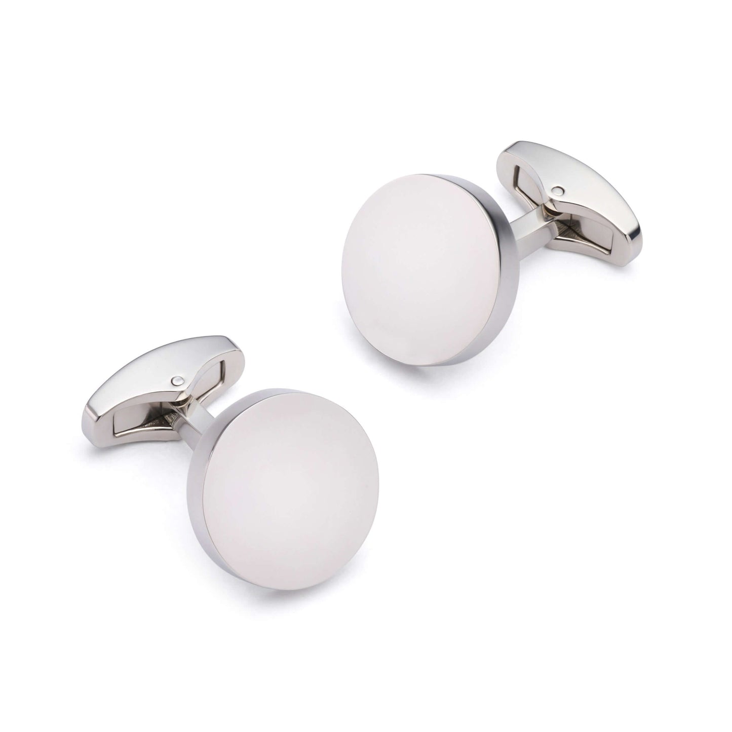 Round Cufflinks In Silver