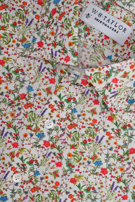 Small Floral Pattern Men's Bespoke Shirt