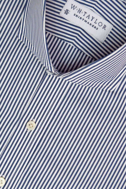 Navy Bengal Stripe 200's Ultimate Superfine Poplin Men's Bespoke Shirt